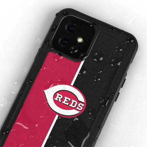 MLB Cincinnati Reds Split iPhone 12 Mini Waterproof Case