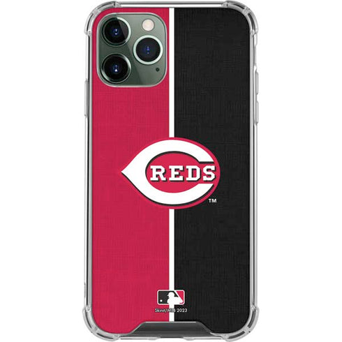 MLB Cincinnati Reds Split iPhone 12 Pro Max Clear Case