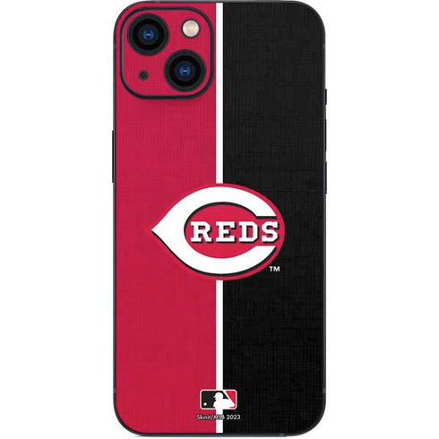 MLB Cincinnati Reds Split iPhone 14 Plus Skin