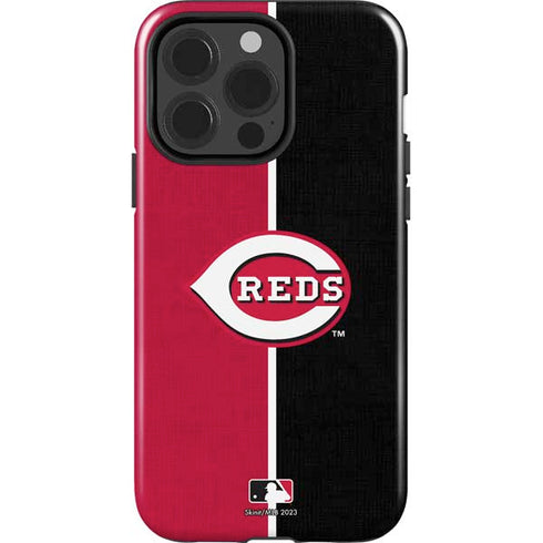 MLB Cincinnati Reds Split iPhone 15 Pro Impact Case