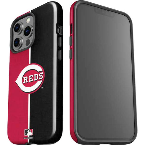 MLB Cincinnati Reds Split iPhone 15 Pro Impact Case