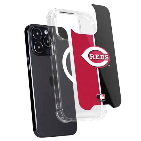 MLB Cincinnati Reds Split iPhone 15 Pro MagSafe Case