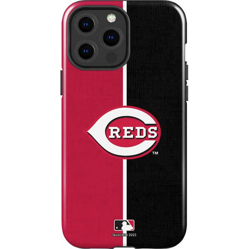 MLB Cincinnati Reds Split iPhone 15 Pro Max Impact Case