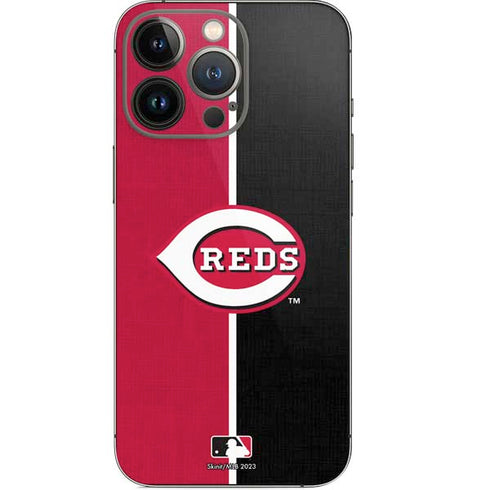 MLB Cincinnati Reds Split iPhone 15 Pro Skin