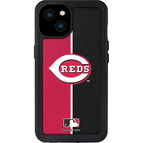 MLB Cincinnati Reds Split iPhone 15 Plus Waterproof Case