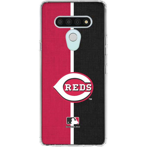 MLB Cincinnati Reds Split LG Stylo 6 Clear Case