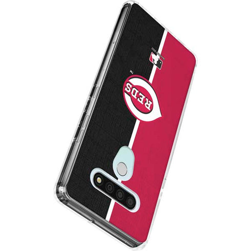 MLB Cincinnati Reds Split LG Stylo 6 Clear Case