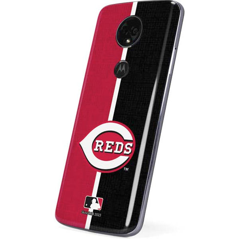 MLB Cincinnati Reds Split Moto E5 Plus Skin