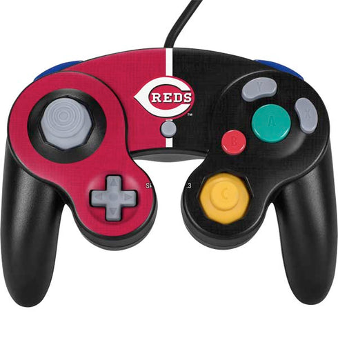 MLB Cincinnati Reds Split Nintendo GameCube Controller Skin