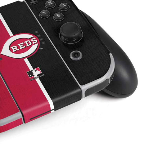 MLB Cincinnati Reds Split Nintendo Switch OLED (2021) Skin