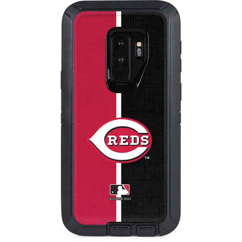 MLB Cincinnati Reds Split Otterbox Defender Galaxy Skin