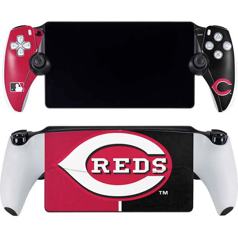 MLB Cincinnati Reds Split PlayStation Portal Remote Player Skin