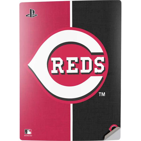 MLB Cincinnati Reds Split PS5 Digital Edition Console Skin