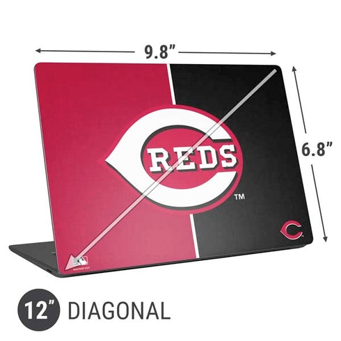 MLB Cincinnati Reds Split Universal Laptop 12in (9.8 x 6.8in) Skin