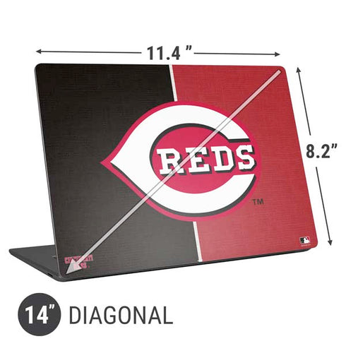 MLB Cincinnati Reds Split Universal Laptop 14in (11.4 x 8.2in) Skin