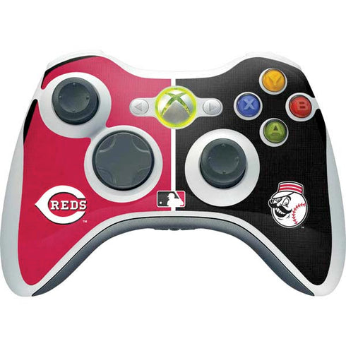 MLB Cincinnati Reds Split Xbox 360 Wireless Controller Skin