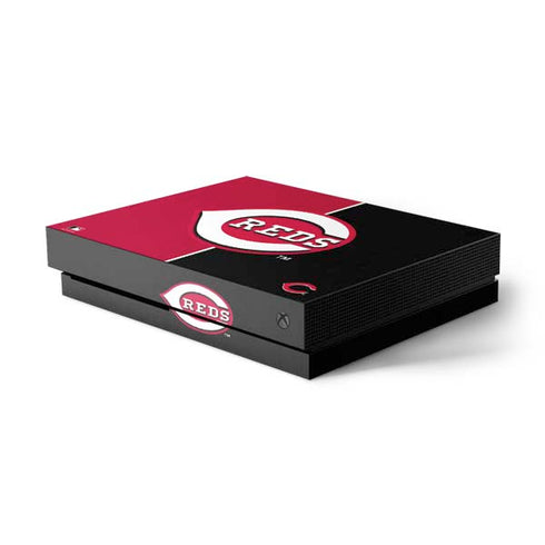 MLB Cincinnati Reds Split Xbox One X Console Skin