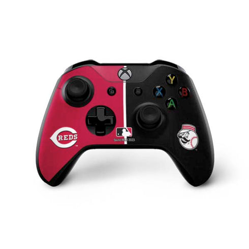 MLB Cincinnati Reds Split Xbox One X Controller Skin