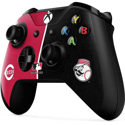 MLB Cincinnati Reds Split Xbox One X Controller Skin