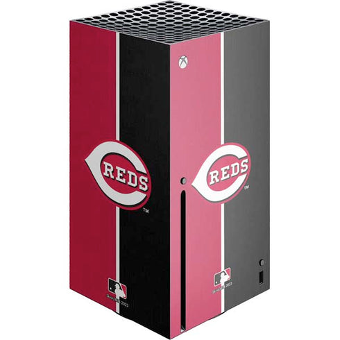 MLB Cincinnati Reds Split Xbox Series X Console Skin