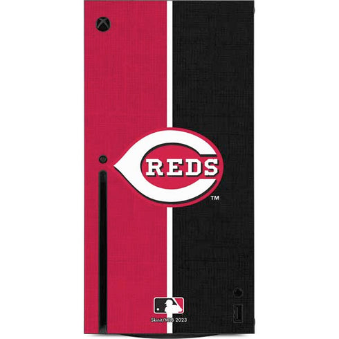 MLB Cincinnati Reds Split Xbox Series X Console Skin
