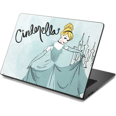 Disney Princess Cinderella Curtsy Art Dell Chromebook Skin