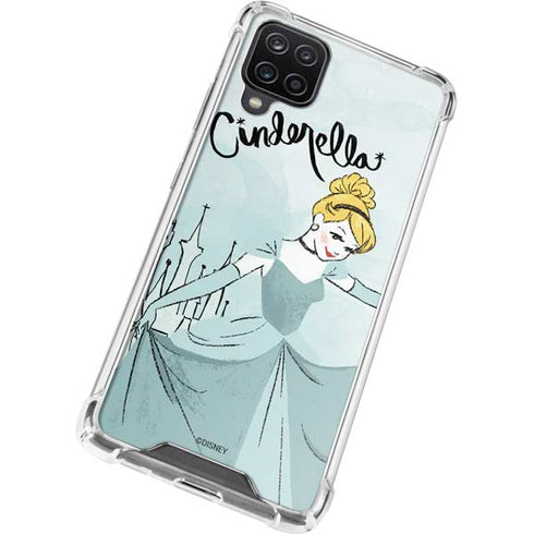 Disney Princess Cinderella Curtsy Art Galaxy A12 Clear Case
