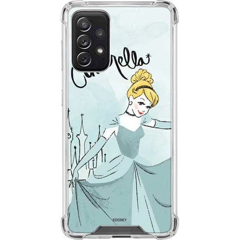 Disney Princess Cinderella Curtsy Art Galaxy A72 5G Clear Case