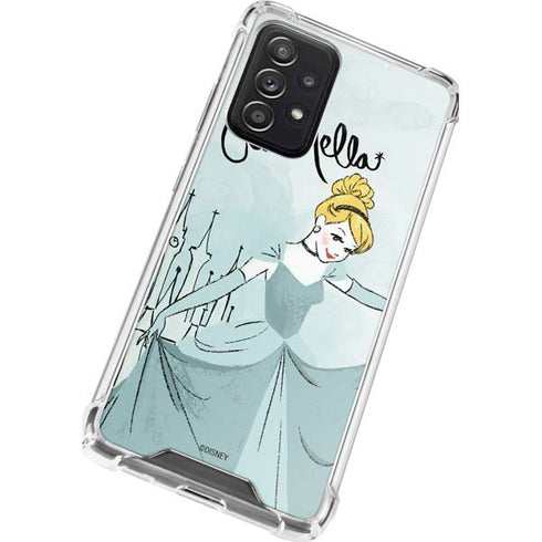 Disney Princess Cinderella Curtsy Art Galaxy A72 5G Clear Case