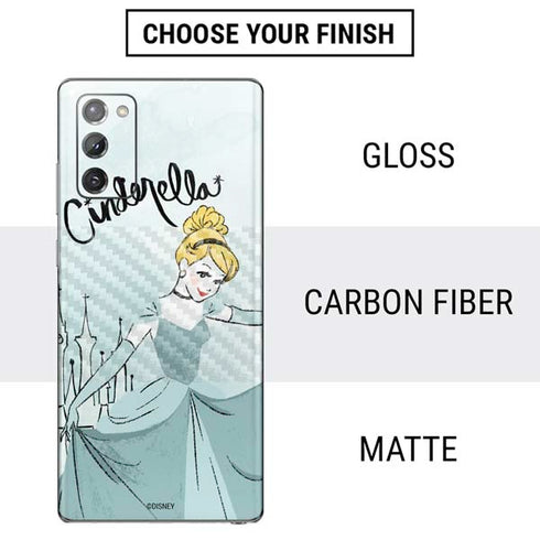 Disney Princess Cinderella Curtsy Art Galaxy Note20 5G Skin