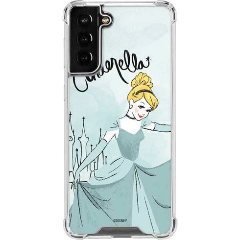 Disney Princess Cinderella Curtsy Art Galaxy S21 FE Clear Case