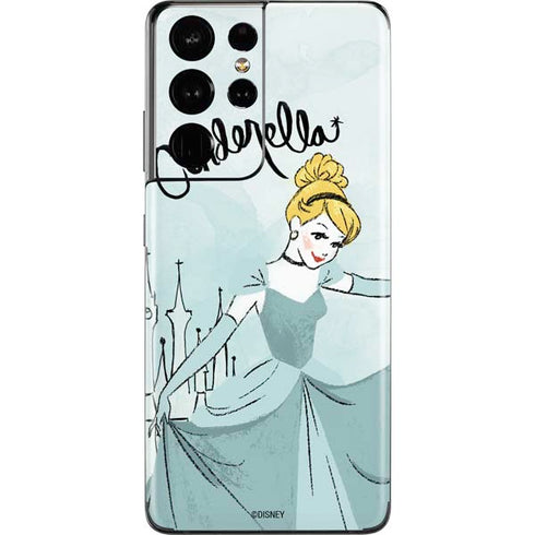 Disney Princess Cinderella Curtsy Art Galaxy S21 Ultra 5G Skin