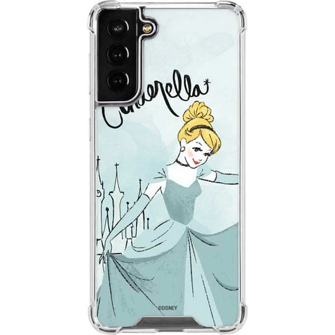 Disney Princess Cinderella Curtsy Art Galaxy S22 Plus Clear Case