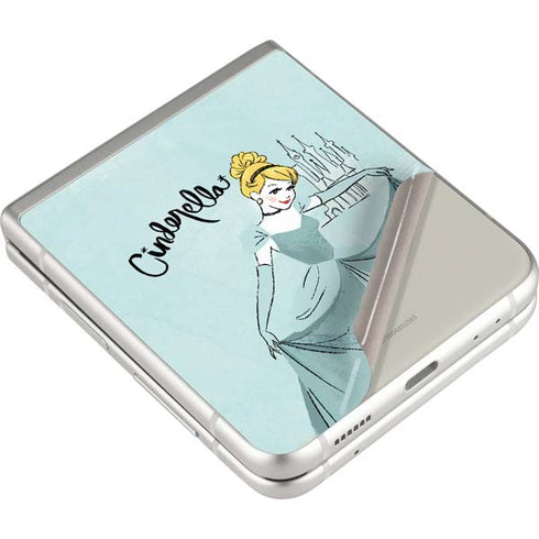 Disney Princess Cinderella Curtsy Art Galaxy Z Flip3 5G Skin