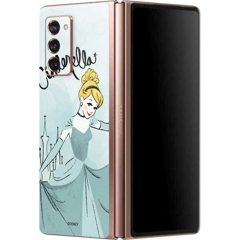 Disney Princess Cinderella Curtsy Art Galaxy Z Fold2 5G Skin