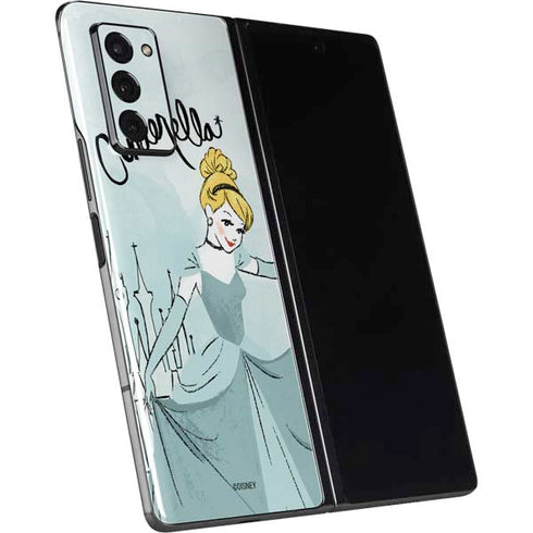 Disney Princess Cinderella Curtsy Art Galaxy Z Fold2 5G Skin