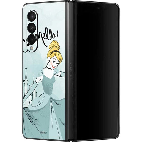 Disney Princess Cinderella Curtsy Art Galaxy Z Fold3 5G Skin
