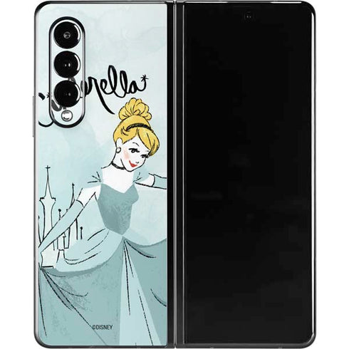 Disney Princess Cinderella Curtsy Art Galaxy Z Fold3 5G Skin
