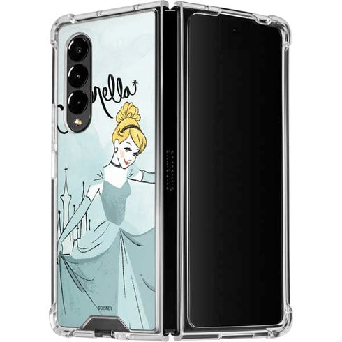 Disney Princess Cinderella Curtsy Art Galaxy Z Fold4 5G Clear Case