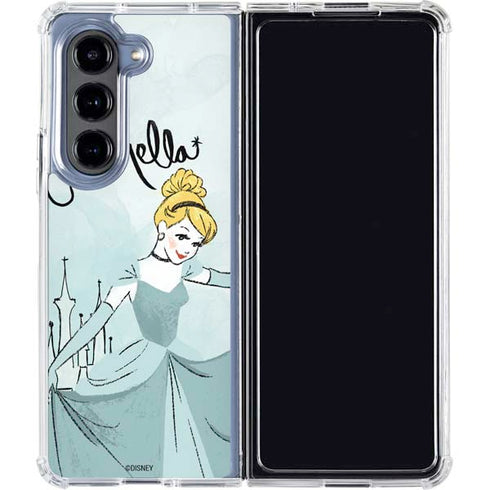 Disney Princess Cinderella Curtsy Art Galaxy Z Fold5 5G Clear Case