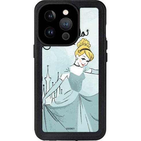 Disney Princess Cinderella Curtsy Art iPhone 14 Pro Waterproof Case