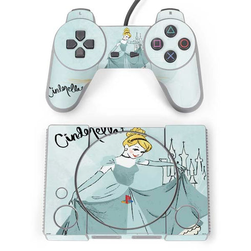 Disney Princess Cinderella Curtsy Art PlayStation Classic Bundle Skin