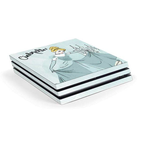 Disney Princess Cinderella Curtsy Art PS4 Pro Console Skin