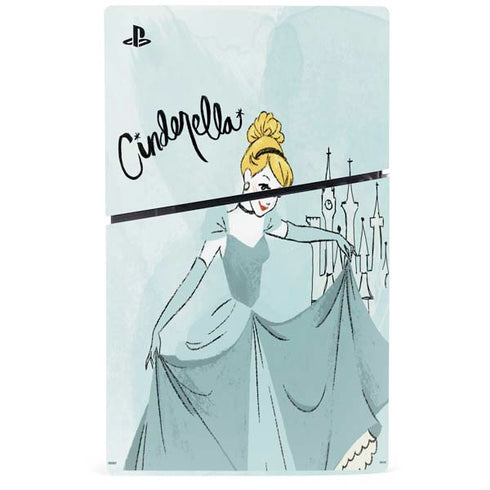 Disney Princess Cinderella Curtsy Art PS5 Slim Disk Bundle Skin