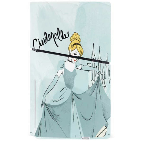 Disney Princess Cinderella Curtsy Art PS5 Slim Disk Bundle Skin