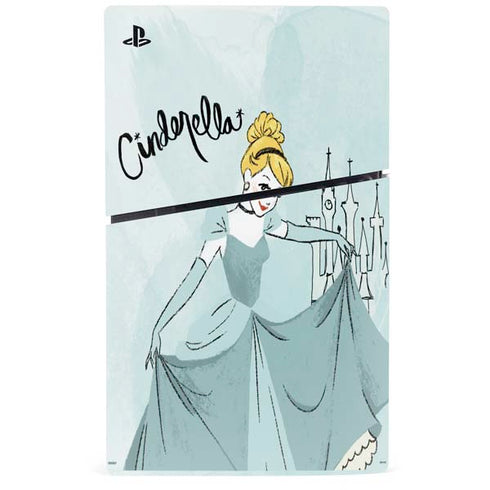 Disney Princess Cinderella Curtsy Art PS5 Slim Disk Console Skin