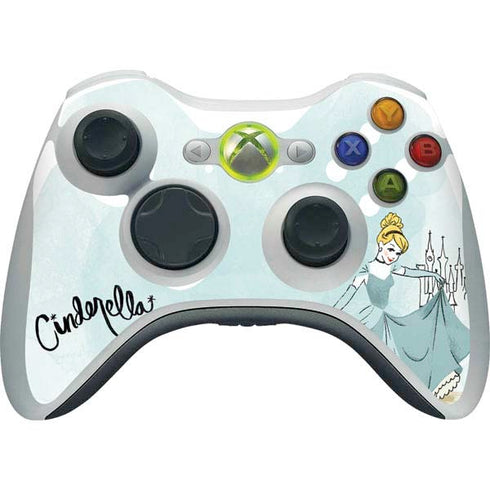 Disney Princess Cinderella Curtsy Art Xbox 360 Wireless Controller Skin