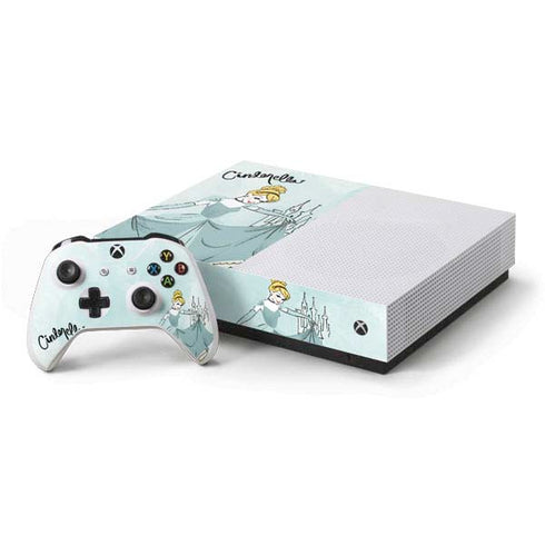 Disney Princess Cinderella Curtsy Art Xbox One S All-Digital Edition Bundle Skin
