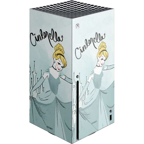 Disney Princess Cinderella Curtsy Art Xbox Series X Console Skin