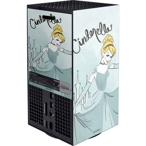 Disney Princess Cinderella Curtsy Art Xbox Series X Console Skin